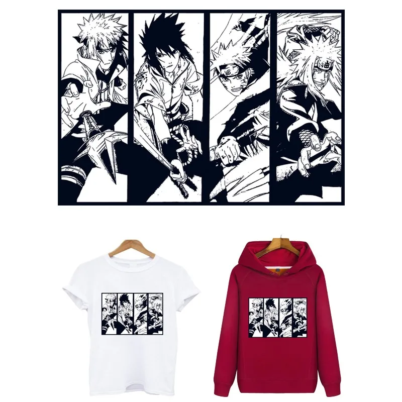 

anime patch Naruto Sharingan stripes thermo stickers on clothes application of one iron on patches for clothes flower applique
