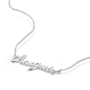 

Fashion Jewelry 925 Sterling Silver Letter Necklace for Women Letter Pendant Necklace Sweet Simple Silver Necklace Holiday Gift