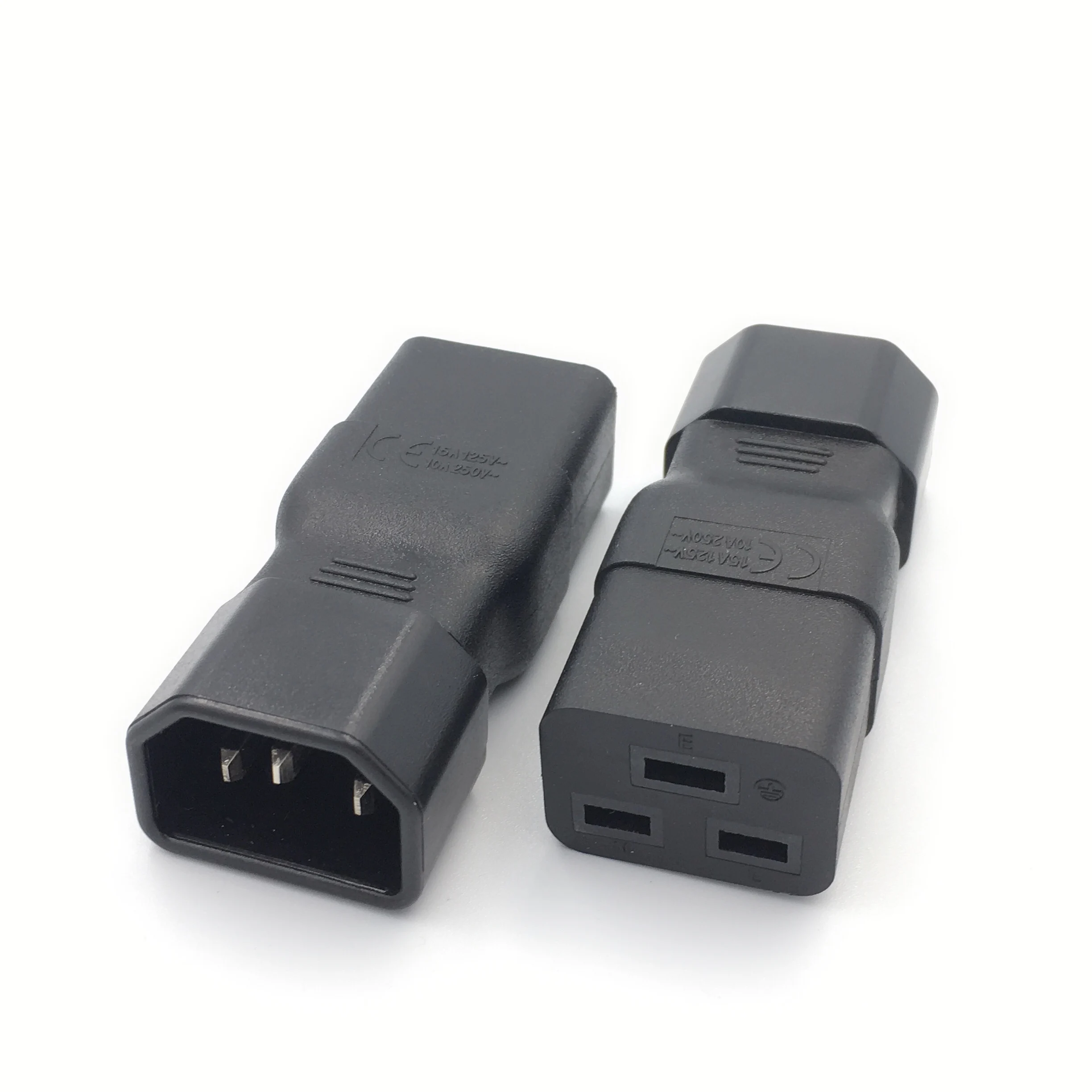 IEC 320 C19 to C14 AC Power Adapter Plug Connect C20 To C13 Male Female Converter 10A 250V Black | Электроника