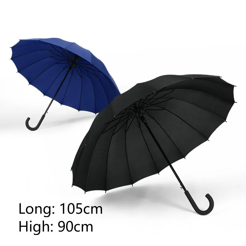 Skup 16 kości wodoodporny pokrowiec wysokiej jakości dostaw stalowy szkielet prosto Rod parasol długa rączka parasol