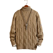 2019 Sweater Men Turtleneck Thick Warm Mens Sweaters Wool Pullover High Turtle Neck Casual Male Sweter Pull Homme Khaki Pullover 2019 Sweater Men Turtleneck Thick Warm Mens Sweaters Wool Pullover High Turtle Neck Casual Male Sweter Pull Homme Khaki Pullover