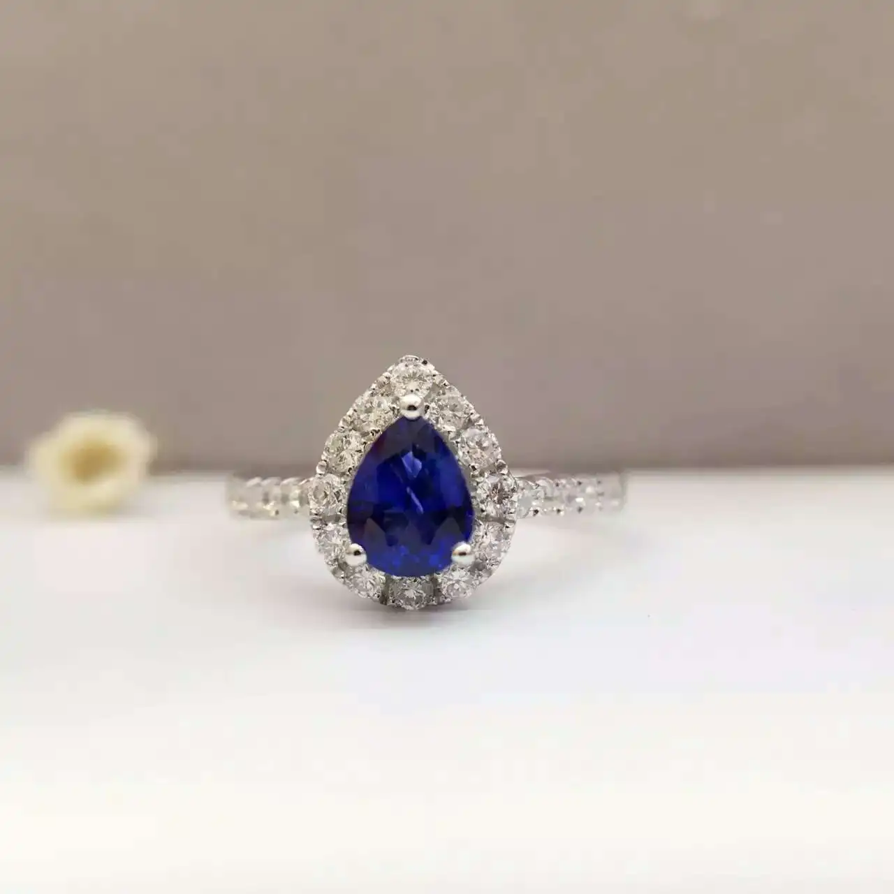 0.654ct+ 0.402ct 18K золото натуральный сапфир женское кольцо с алмазной установкой новое Изысканное Украшение на свадьбу обручальное кольцо