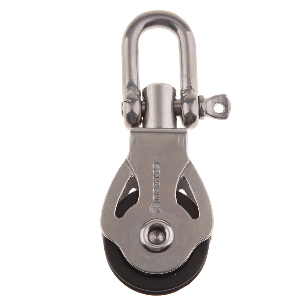 Swivel 22mm Single Pulley Bearing Block for Marine Wire Rope Sailing Boat
