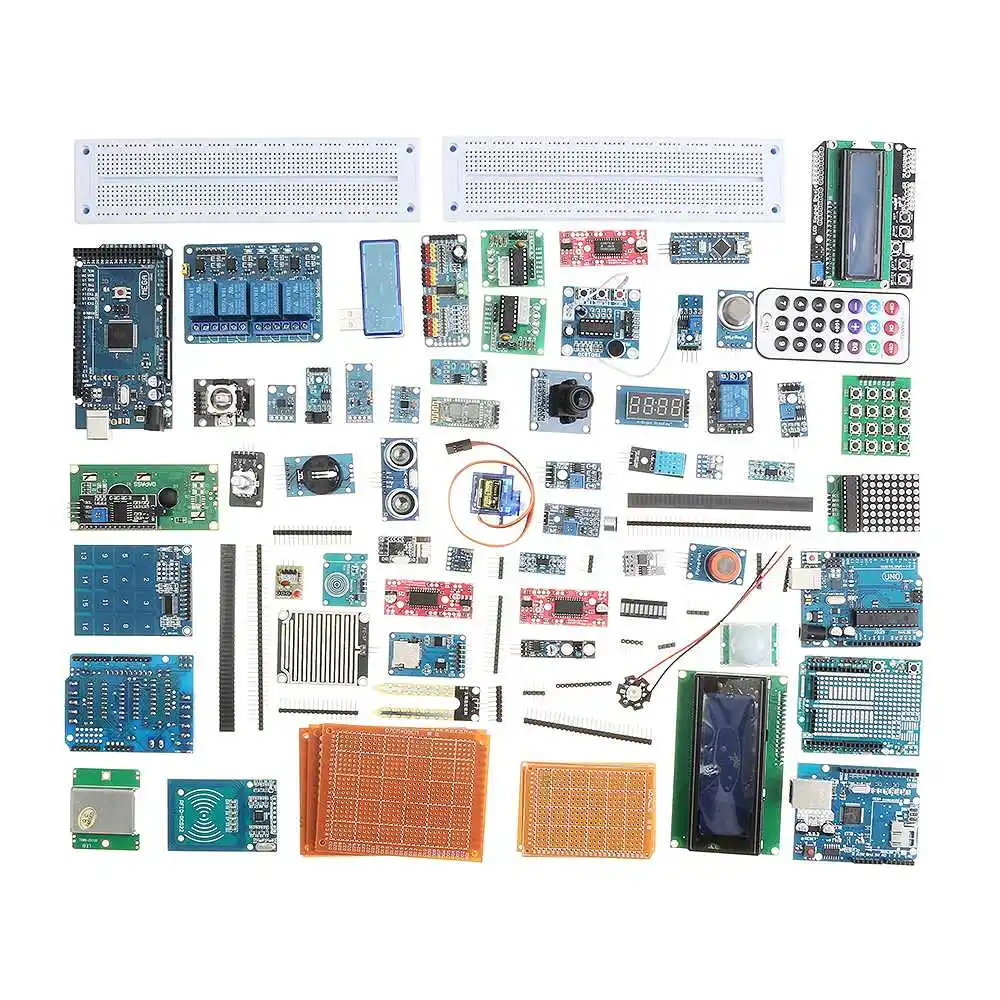 

LEORY EU Plug Mega Nano-Sensor Relay bluetooth Wifi LCD Beginner Starter Kits For Arduino No Battery Version