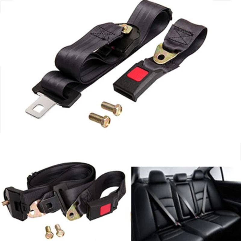 Universal 3 Point Auto Vehicle Car Belt Lap Adjustable Safety Belts