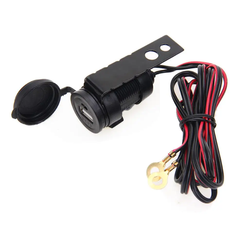Motorcycle Handlebar USB Charger Adapter with Switch Waterproof for GPS Phone