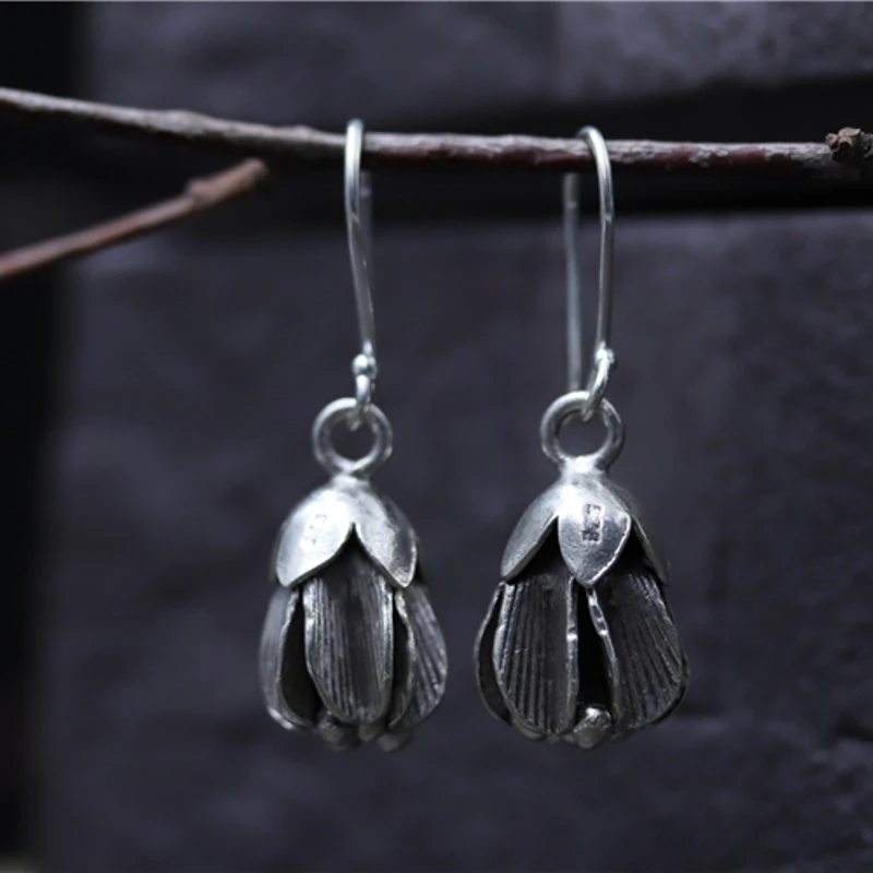 Серьги из серебра S925 пробы для женщин и девушек висячие серьги 11x22 мм | Украшения