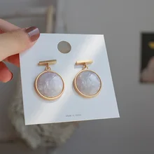 Корейский темперамент Мода ретро серьги лаконичные Женские французские миниатюрные серьги Элегантные ювелирные изделия