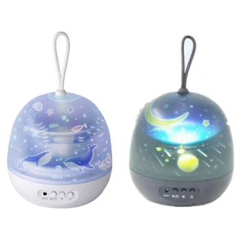 

Night Light Projector Delicacy 4 Set Films 360° Rotating 8 Lighting Modes LED Night Lights Lamp For Kids Baby Bedroom Decoration