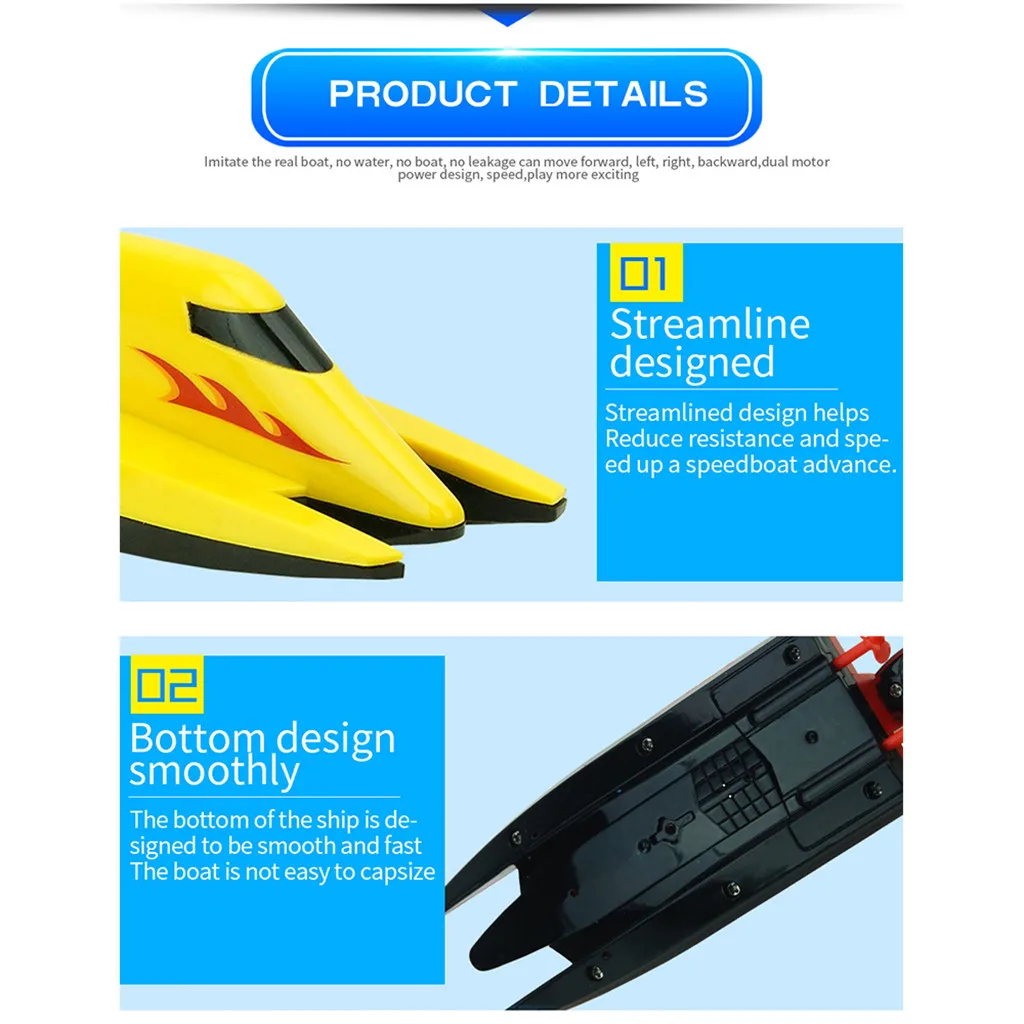 Create Toys 2.4G F1 Rowing Boat High Powered RC Racing Boat Kids Gift Water Sports Rowing Boats