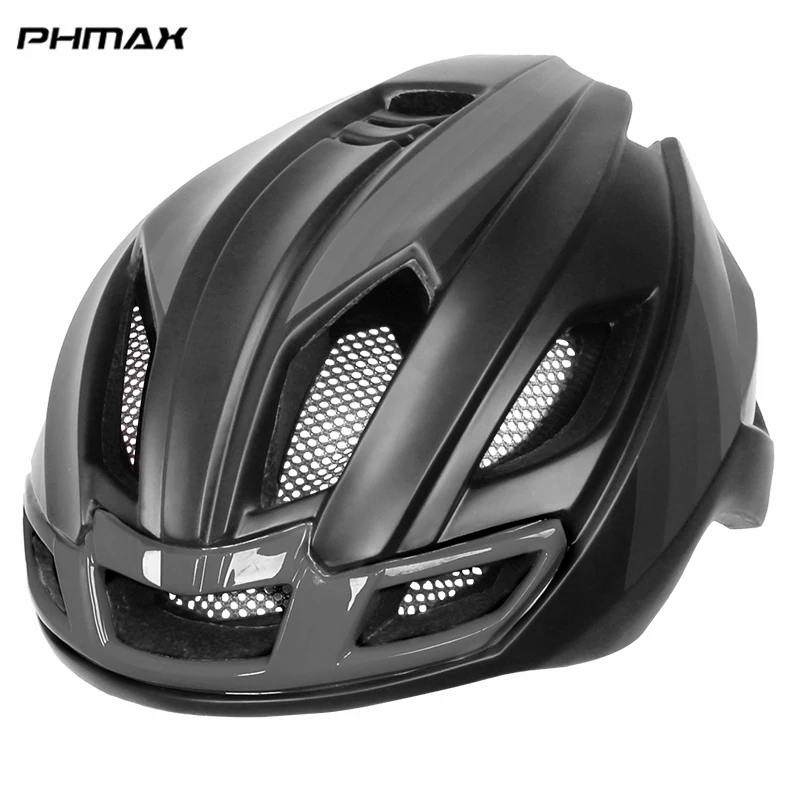 Черный PHMAX Pro дорожные велосипедные шлемы с подсветкой сзади для мужчин и женщин интегрально формованный велосипедный шлем Горный Дорожный велосипед велосипедные шлемы для горного велосипеда - Цвет: Черный