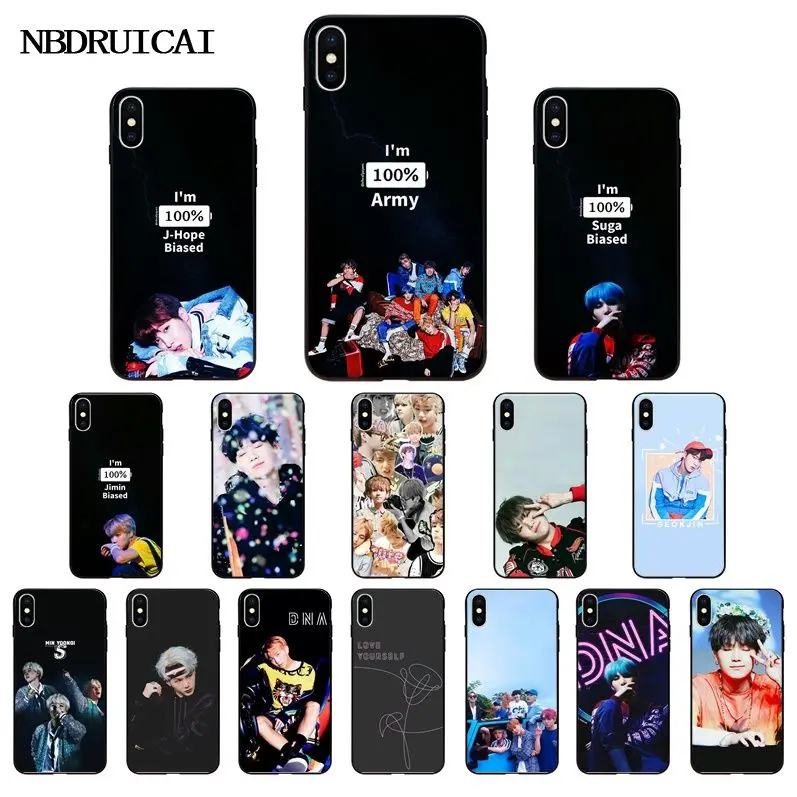 NBDRUICAI Rap RM JIMIN JIN SUGA J HOPE V JUNG KOOK чехол для телефона iPhone 11 pro XS MAX 8 7 6 6S Plus X 5 5S SE XR |