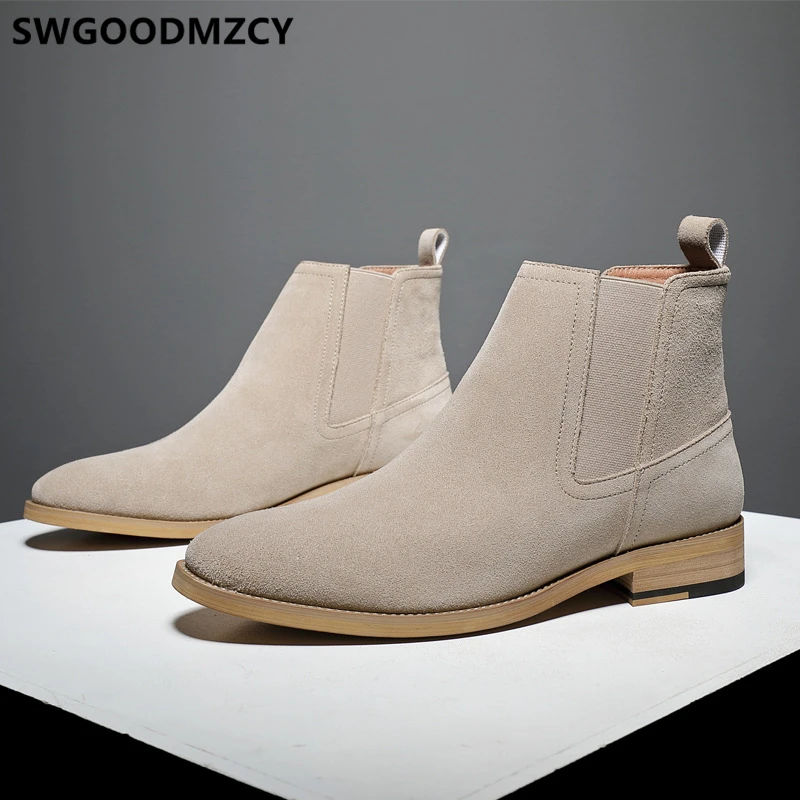 mens desert boots grey