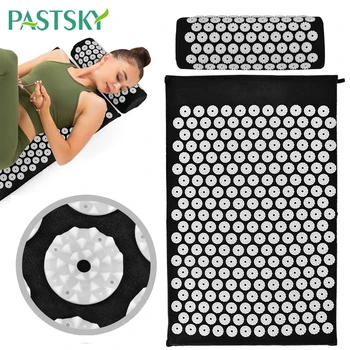 

Massager Cushion Massage Yoga Mat Acupressure Stress Back Body Pain Relieve Spike Mat Acupuncture Massage Yoga Mat with Pillow