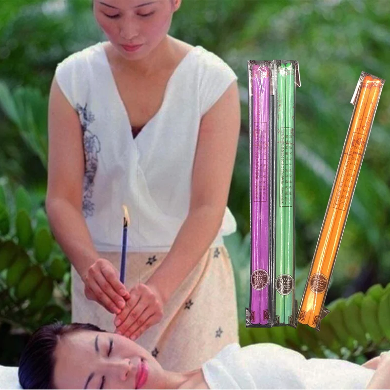 40 шт. пчелиный воск для конусов естественная Свеча уха терапия при свечах прямой