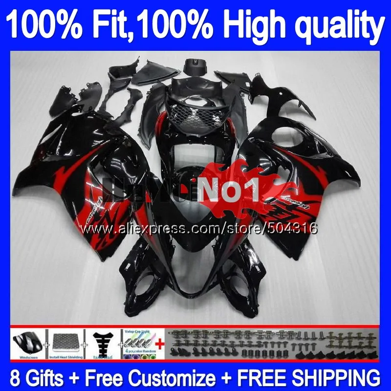 Инъекции для SUZUKI Hayabusa GSXR 1300 GSXR-1300 29MC. 11 черный GSXR1300 2008 2009 2010 2011 2012 08 09 10 11 12 обтекатель - Цвет: No. 1