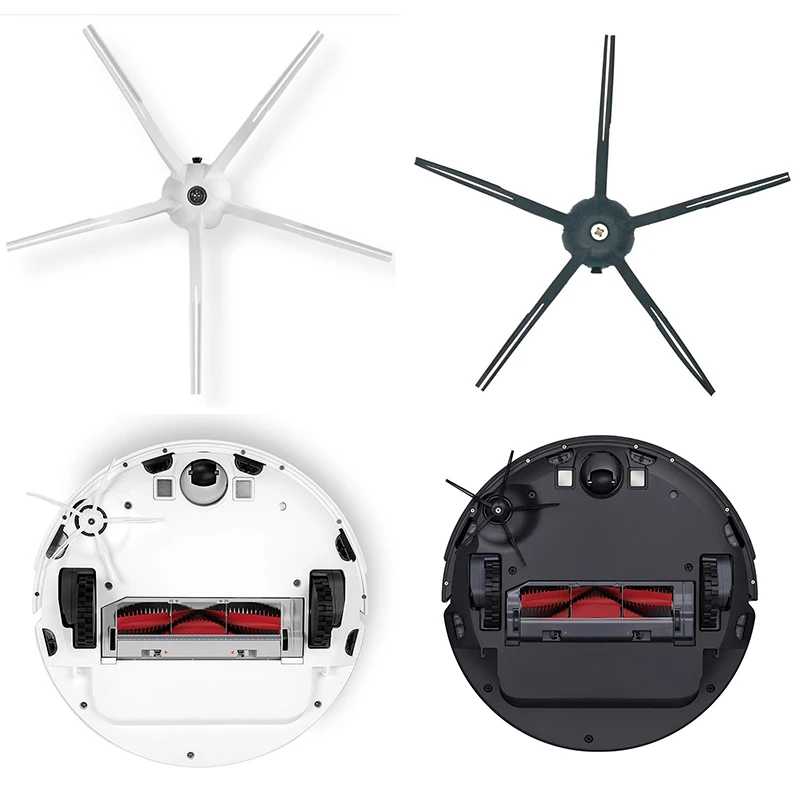 2 шт. Мягкая силиконовая боковая щетка для Roborock S5 S6 T6 E2 E35 запчасти пылесоса