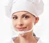 10 Pcs Black Transparent Sanitary Open Mask For Full Face Protection Food Truck Makeup  Plastic Work Face Mouth Protective Mask 5