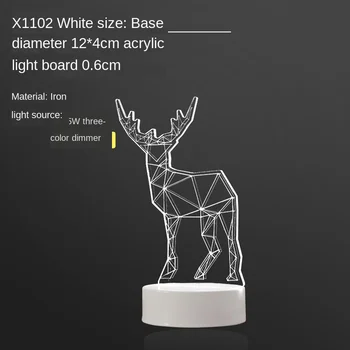 

Abay Nordic Personalized & Creative Table Lamp Simple Modern Bedroom Bedside Lamp Deer Living Room Decorative Table Lamp