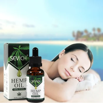 

100% Natural Hemp Oil Essential Oils Soothes Pressure Pain Improve Sleeping Scraping Massage Oil For Any Type Skin Care