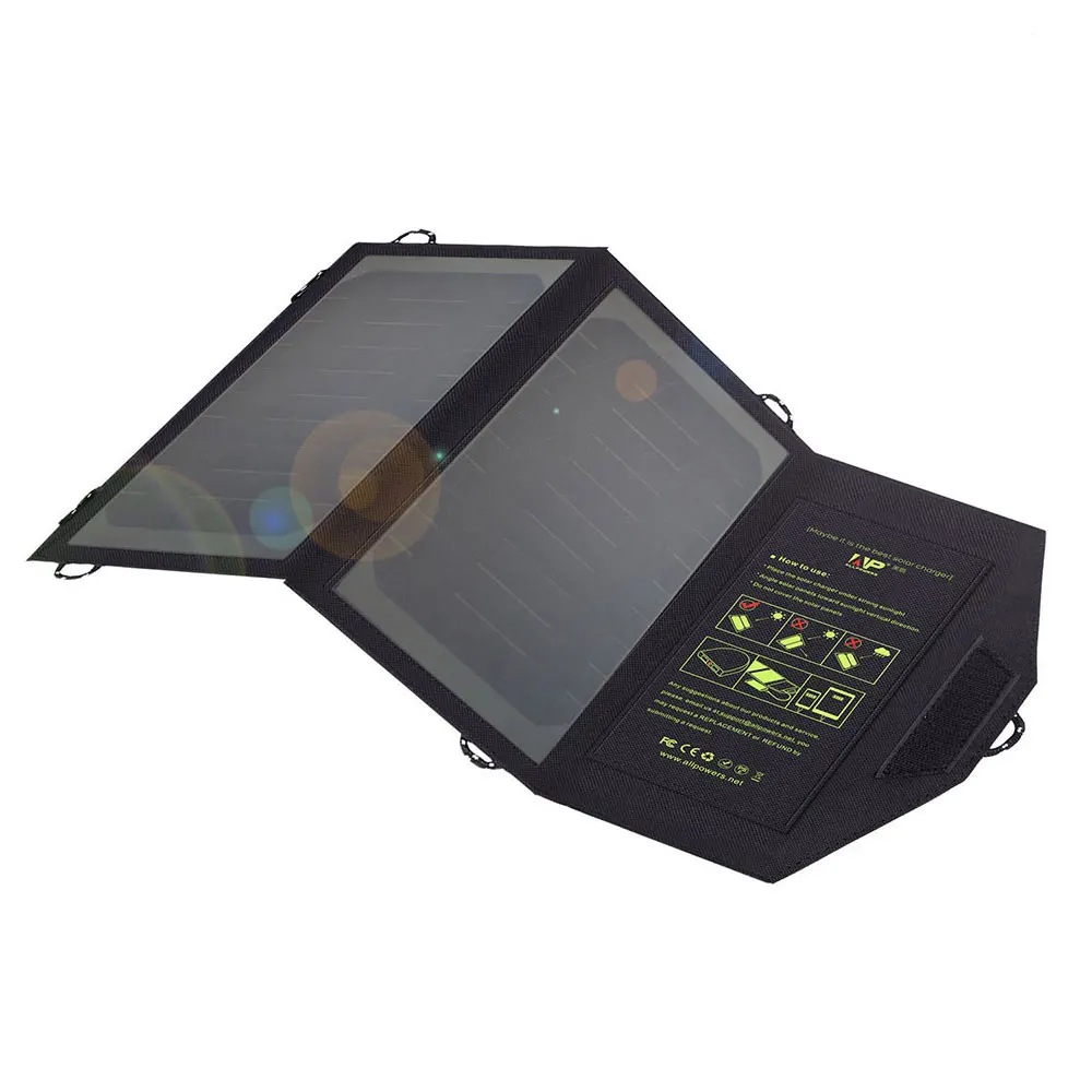 

Foldable Portable Solar Panel Charger 5V USB Output 1.6A (Max.) Fast Charging for iPhone iPad iPhone Samsung Huawei Xiaomi etc.