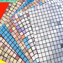 Металлические цветные алюминиевые композитные панели мозаичные Стеклянные Настенные наклейки для ванной комнаты гостиной спальни ТВ фон плитка 3D наклейки на стену