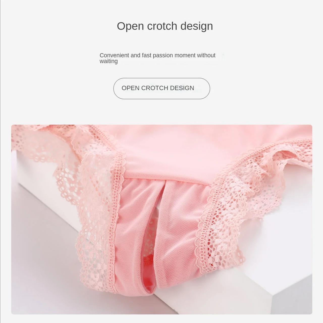Open Crotch Underwear for Female Boxers Comfortable Briefs Transparent Gauze Fun Sexy Woman Underpants No Pants Off Sex Underwea