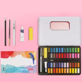 

Solid Watercolor Paint Set 36 Colors Art Set With Water Brush Pen Watercolor Painting Pigment