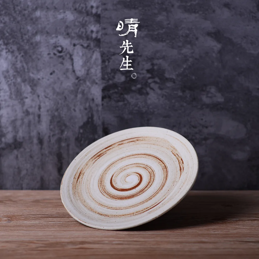 

Clear Sir White The Market Originality Service Plate Round Western-style Food Disc Steak Disc Ceramics Plate Dish Western-style