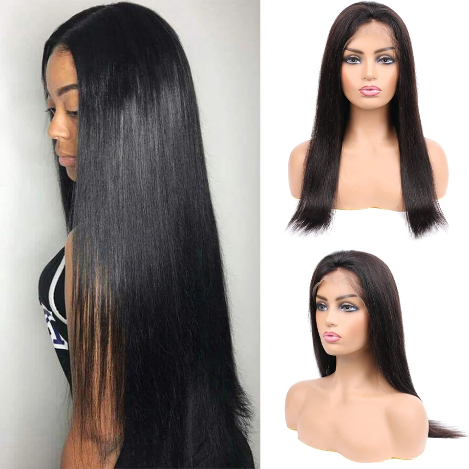 Lace Front Wig Straight Lace Part Wig 13*4 Straight Wig Pre Plucked With Baby Hair For Black women