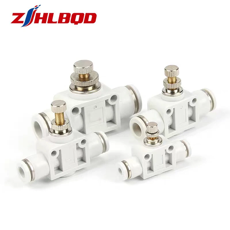 

Pneumatic Airflow Regulator 4mm 6mm 8mm 10mm 12mm OD Hose Tube Gas Flow Adjust Valve Connector Fitting Air Speed Control Crane