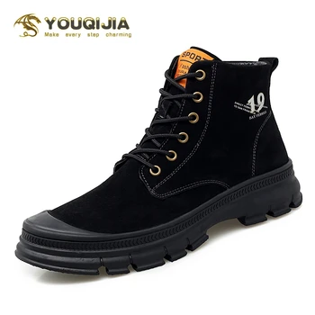

Autumn Martin Boots Men High Top Shoes Lace Up Casual Shoe Chaussure Outdoor Ankle Shoes Military Cowboy Boot Cowboy Shoes