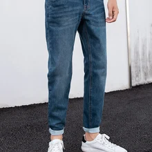 Мужские джинсы SEMIR, новинка, зимние брюки, Стрейчевые штаны для мальчиков, модные брендовые мужские джинсы из хлопка