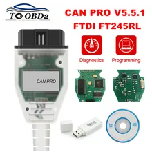Interfaz de diagnóstico para coche AUDI interfaz de diagnóstico con Chip VAG CAN PRO V5.5.1 FTDI FT245RL, VCP OBD2, compatible con línea Can Bus UDS K, sin llave electrónica USB
