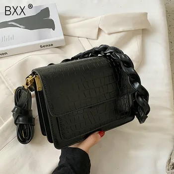 

[BXX] Solid Color Small PU Leather Flap Bags For Women 2020 Autumn Winter Simple Shoulder Handbags Female Travel Bag HN976