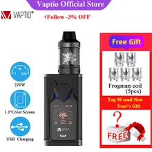 Новое поступление на Новый год подарки! VAPTIO супер летучая мышь 220 Вт электронная сигарета набор электронных сигарет испаритель 220 Вт Box MOD 2,0/5,...(China)