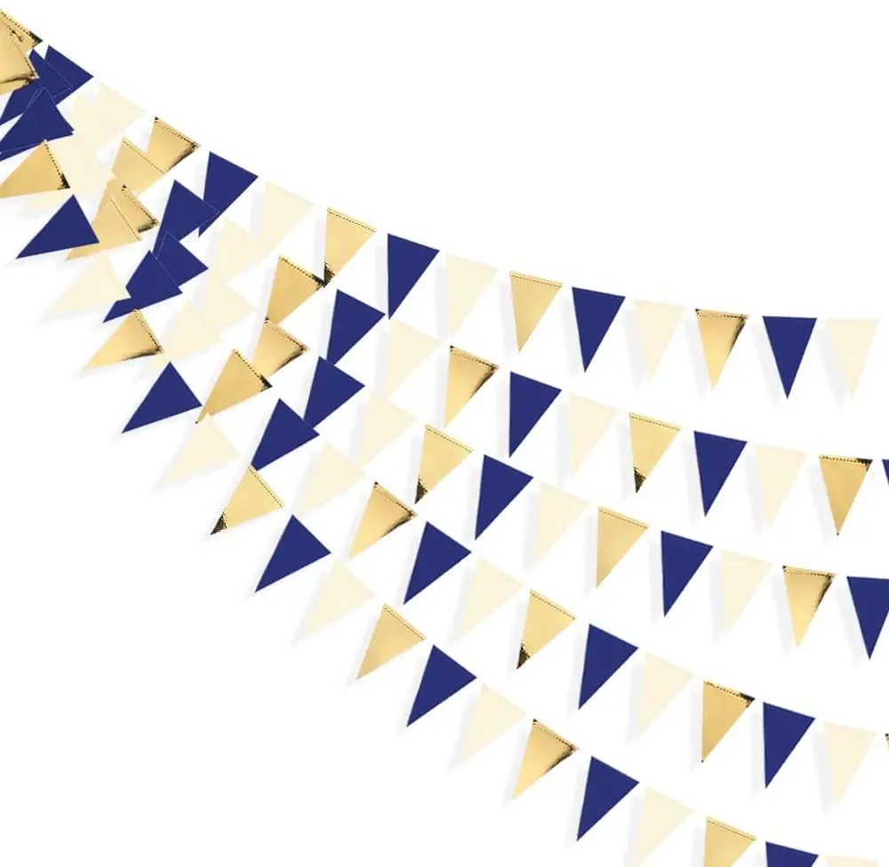 Rose Gold Triangle Garland for Celebrations and Decor