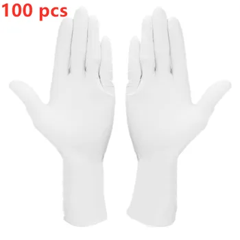 

NEW 100pcs Nitrile Gloves Full Finger Touch Screen Waterproof Allergy Free Disposable Work Safety Household Cleaning Glove