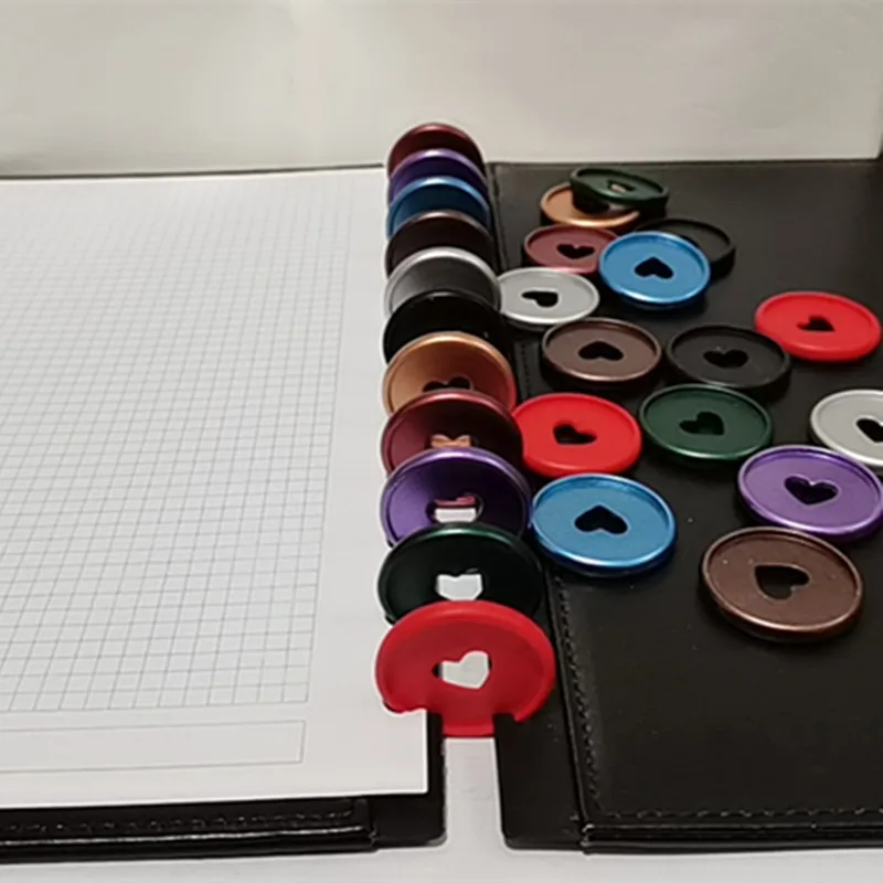 

30 PCS 35mm frosted binding disc binding clamp ring rotatable round plastic binding loose-leaf buckle plastic binding ring