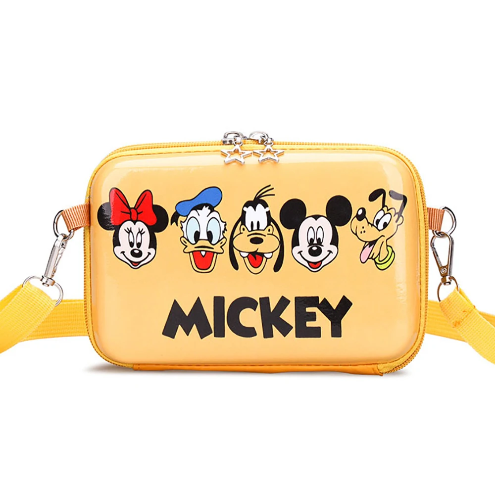 Disney Girls Cartoon Donald Duck Cute Small Square Shoulder Bags For Kids Fashion Mickey Mouse Crossbody Bag Boys Winnie Package