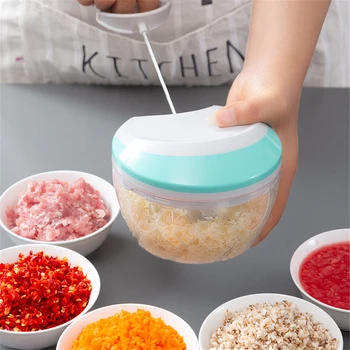 

500ML/900ML Vegetable Fruit Cutter Processor Chopper Garlic Cutter Food Fruit Twist Shredder Meat Blender Crusher Kitchen Tools