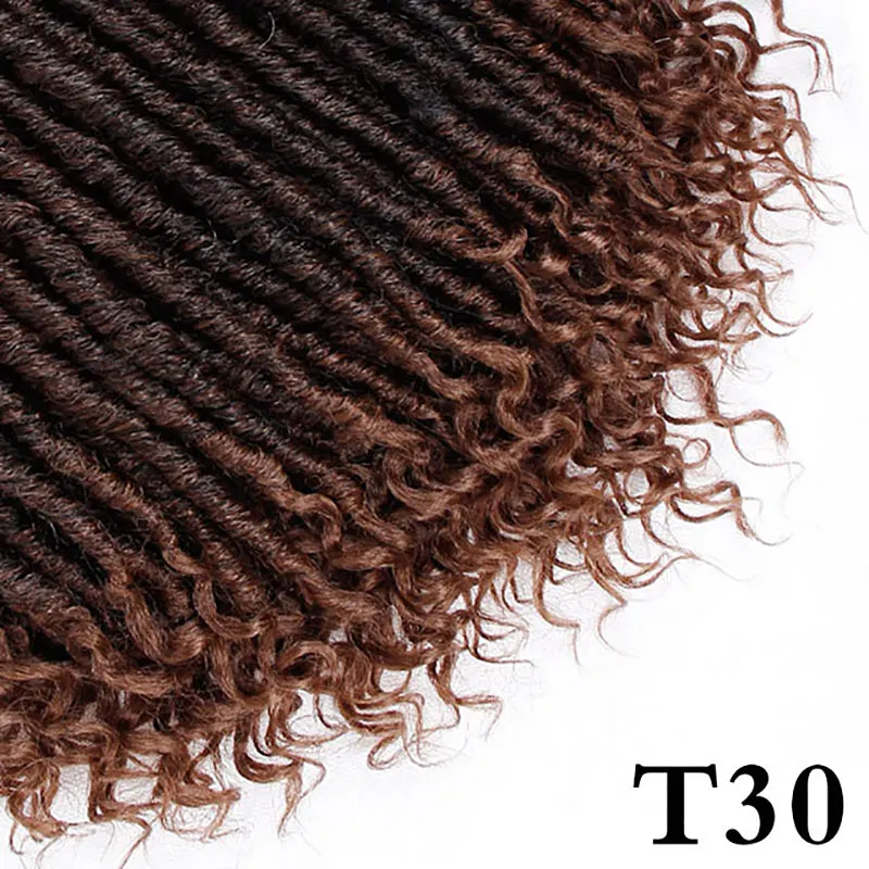 1B/30HL Активные искусственные локоны в стиле Crochet косы 16 20 дюймов мягкие натуральные кисти для макияжа, мягкие синтетические волосы для наращивания 24 Подставки/пакет Богиня замки - Цвет: 1B/30HL