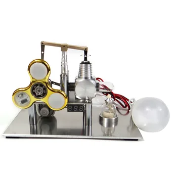 

Balance Type Stirling Engine Generator Model Science Experiment Engine Toy with Luminous Gyroscope Bulb Voltage Display Meter