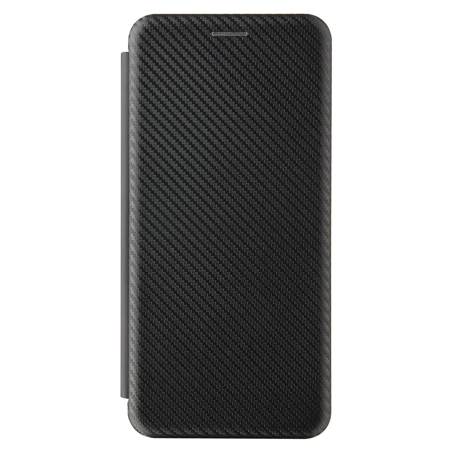 Elegant Carbon Fiber Flip Leather Wallet Case - Slim Magnetic Cover with Card Slot