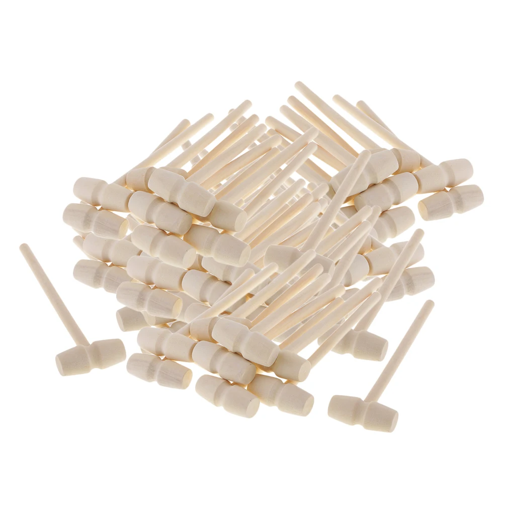 80Pieces Mini Wooden Hammer Balls Toy Pounder Replacement Wood Mallets for Baby 80Pieces Mini Wooden Hammer Balls Toy Pounder Replacement Wood Mallets for Baby
