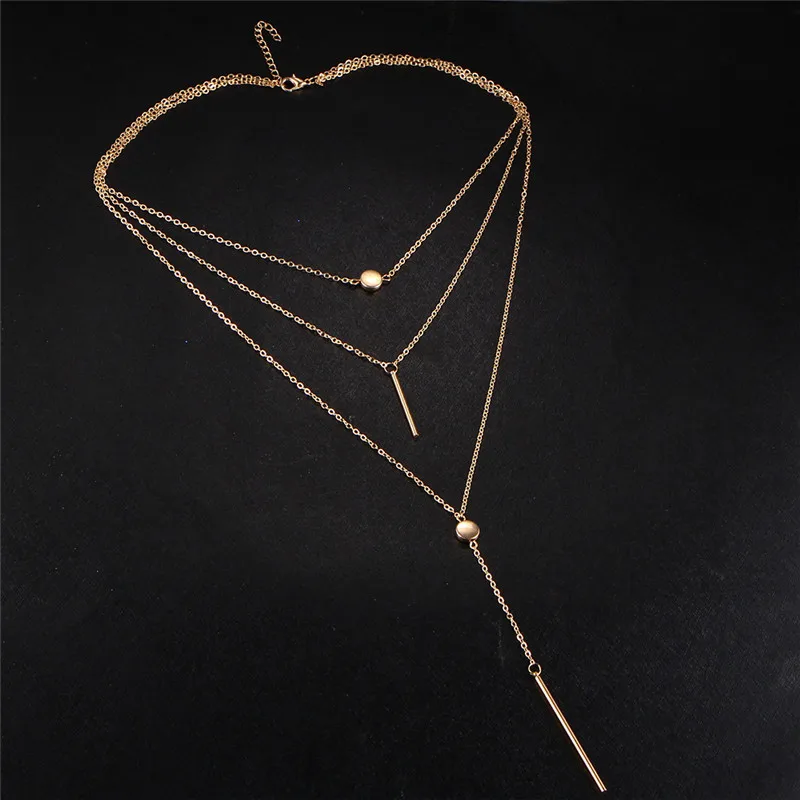 Fashion Women Necklaces& Pendants Multi Layer Necklace Sexy Clavicle chain short necklace For Women Jewelry Gift