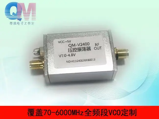 

2.4g Rf Microwave VCO Voltage Controlled Oscillator Point Frequency Sweep Signal Source Metal Shield SMA