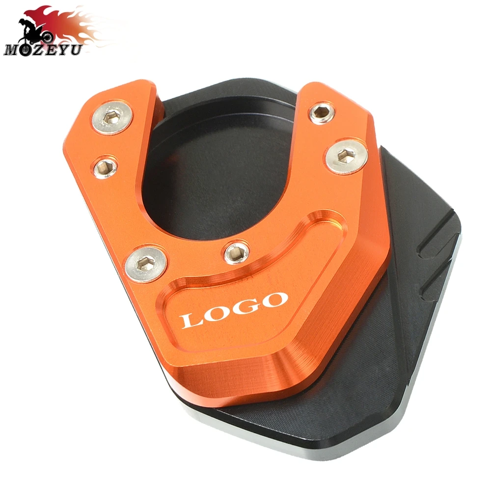 

Логотип для 125/200/390 RC125/200/390/690 аксессуары для мотоциклов, боковая подставка, увеличивающая подставка, удлинитель, подставка, CNC