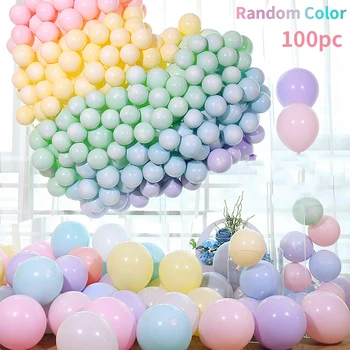 

1 Pack of 100 Macaron Balloons 12 Inch Round Wedding Birthday Decoration Party Decoration Latex Balloons