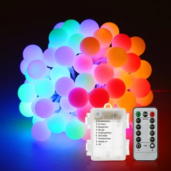 

10M Fairy Garland 80 LED Ball String Lights Waterproof for Christmas Tree Wedding Home Indoor Decoration Battery Powered Hotsale
